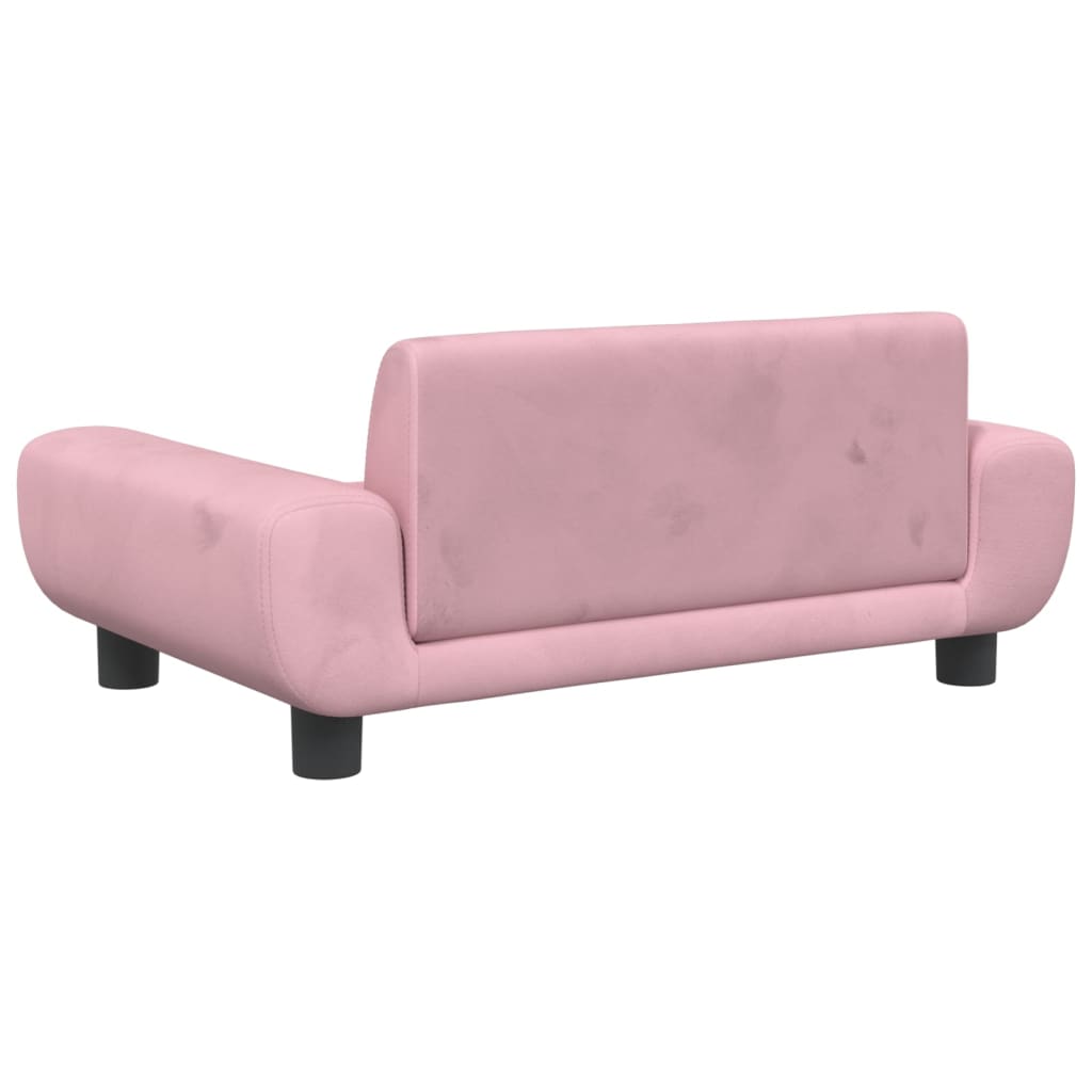 Kindersofa Rosa 70x45x33 cm Samt