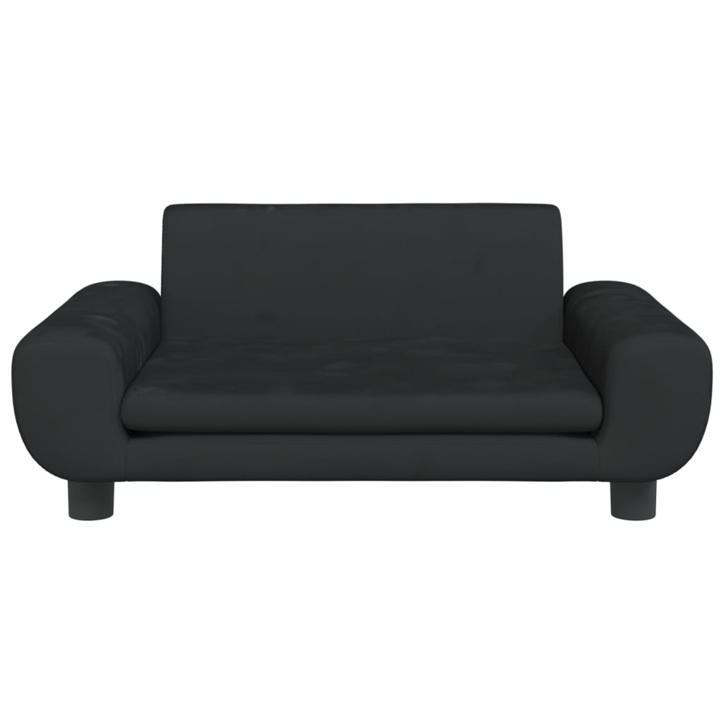 Kindersofa Schwarz 70x45x33 cm Samt