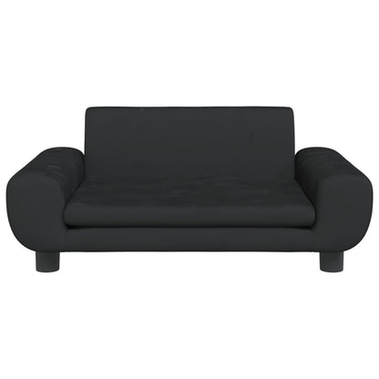 Kindersofa Schwarz 70x45x33 cm Samt