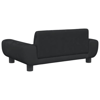 Kindersofa Schwarz 70x45x33 cm Samt