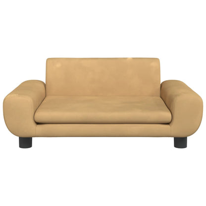 Kindersofa Braun 70x45x33 cm Samt