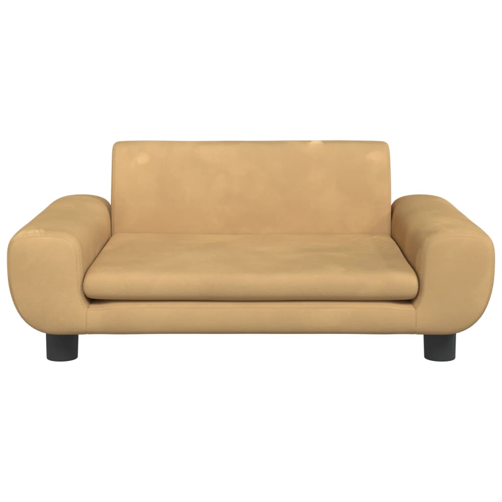 Kindersofa Braun 70x45x33 cm Samt