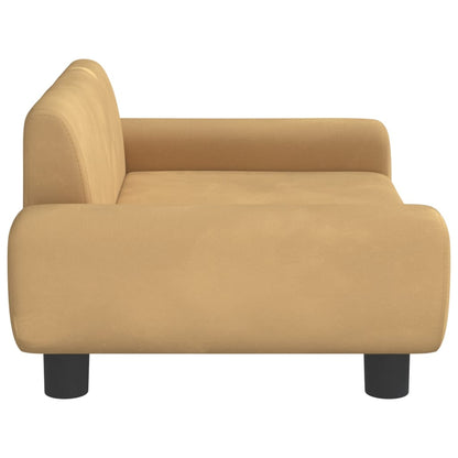 Kindersofa Braun 70x45x33 cm Samt