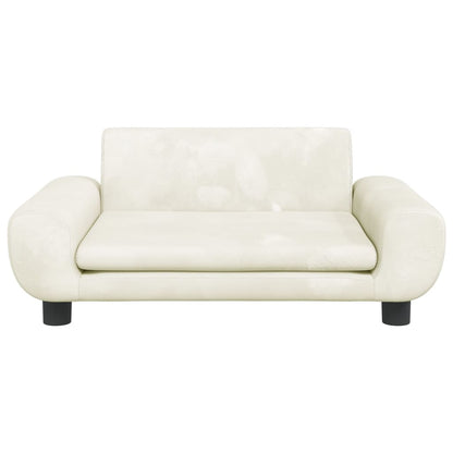 Kindersofa Creme 70x45x33 cm Samt