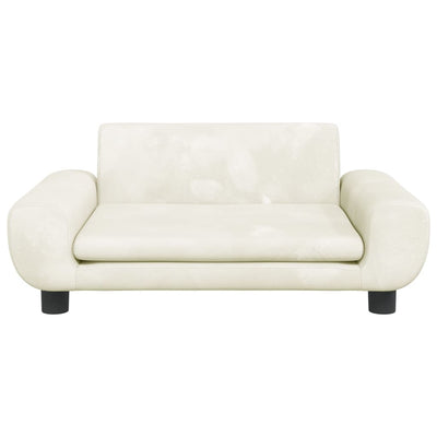 Kindersofa Creme 70x45x33 cm Samt