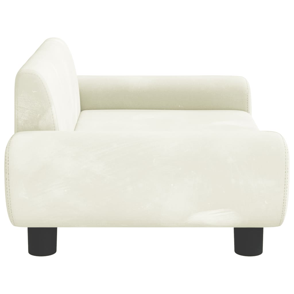 Kindersofa Creme 70x45x33 cm Samt