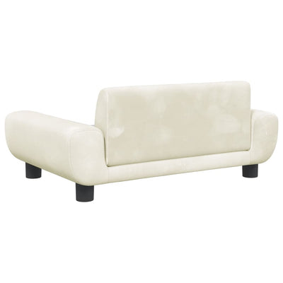 Kindersofa Creme 70x45x33 cm Samt