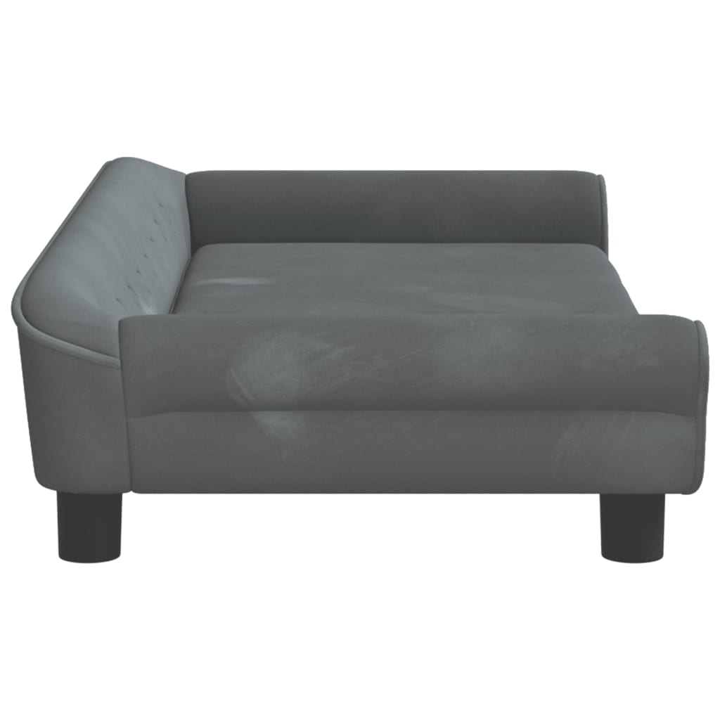 Kindersofa Dunkelgrau 100x50x26 cm Samt