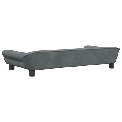 Kindersofa Dunkelgrau 100x50x26 cm Samt