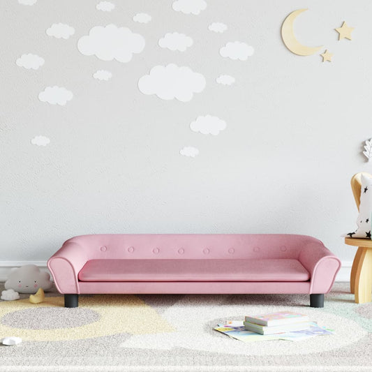 Kindersofa Rosa 100x50x26 cm Samt