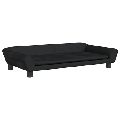 Kindersofa Schwarz 100x50x26 cm Samt