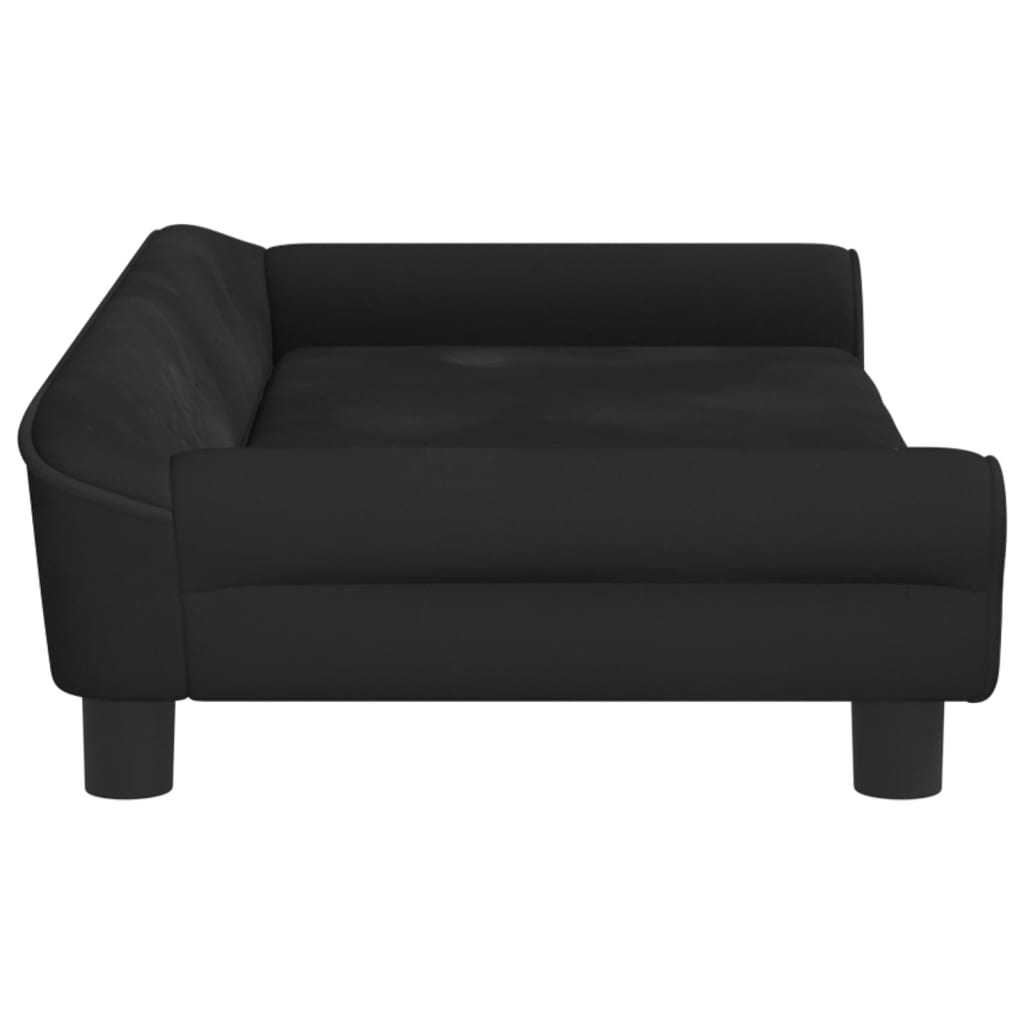 Kindersofa Schwarz 100x50x26 cm Samt