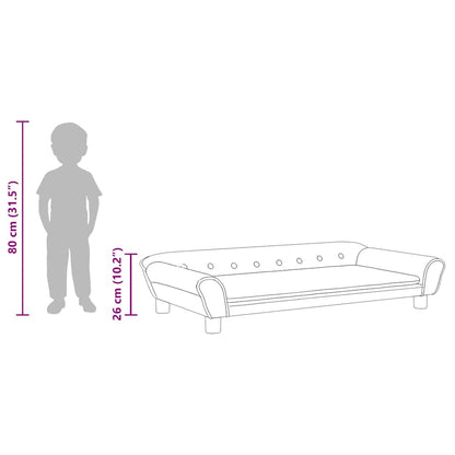 Kindersofa Schwarz 100x50x26 cm Samt