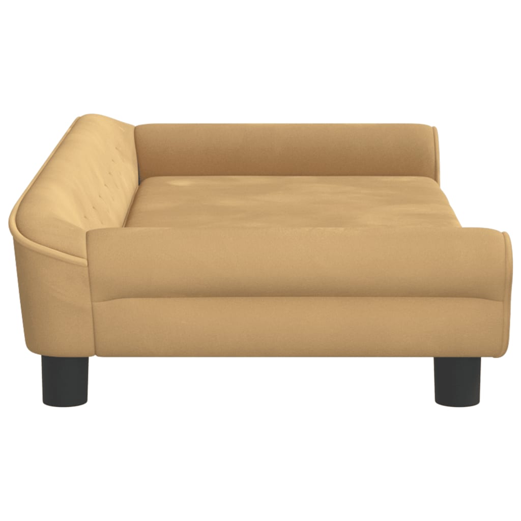 Kindersofa Braun 100x50x26 cm Samt