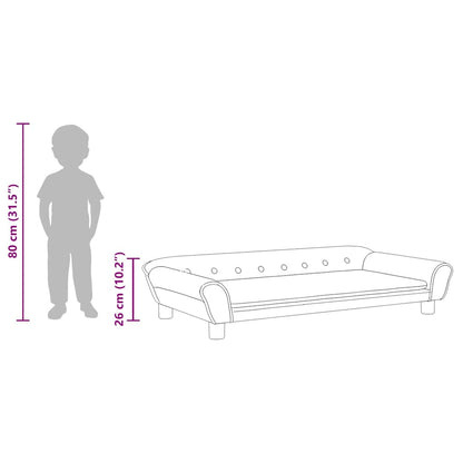 Kindersofa Braun 100x50x26 cm Samt