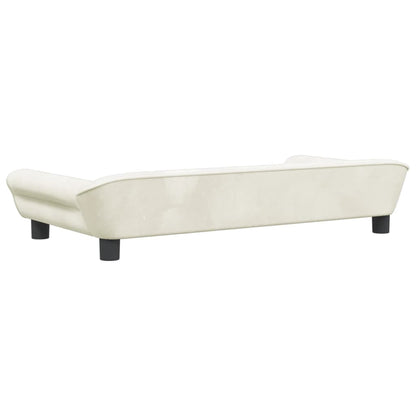 Kindersofa Creme 100x50x26 cm Samt