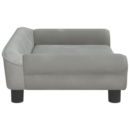 Kindersofa Hellgrau 70x45x26 cm Samt