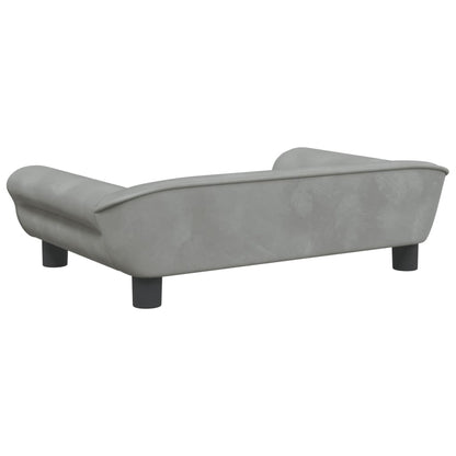 Kindersofa Hellgrau 70x45x26 cm Samt