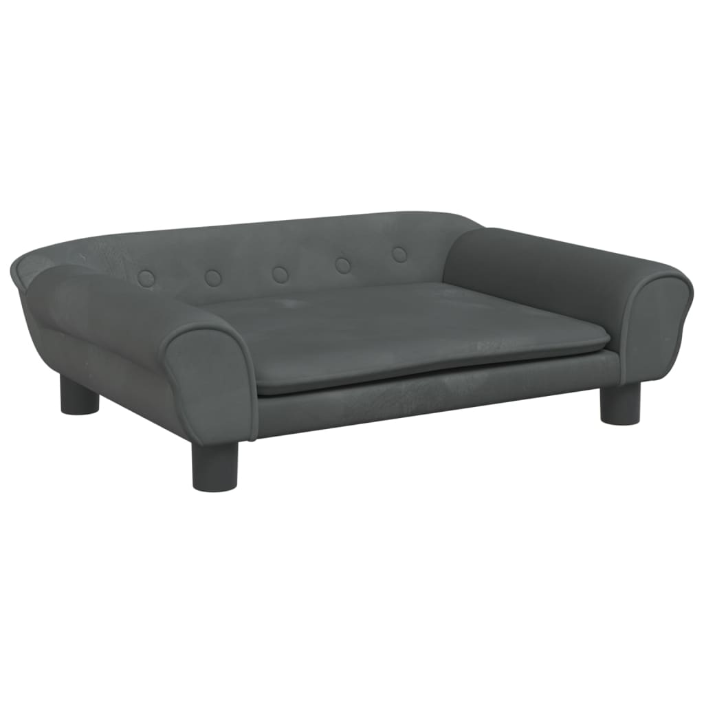 Kindersofa Dunkelgrau 70x45x26 cm Samt