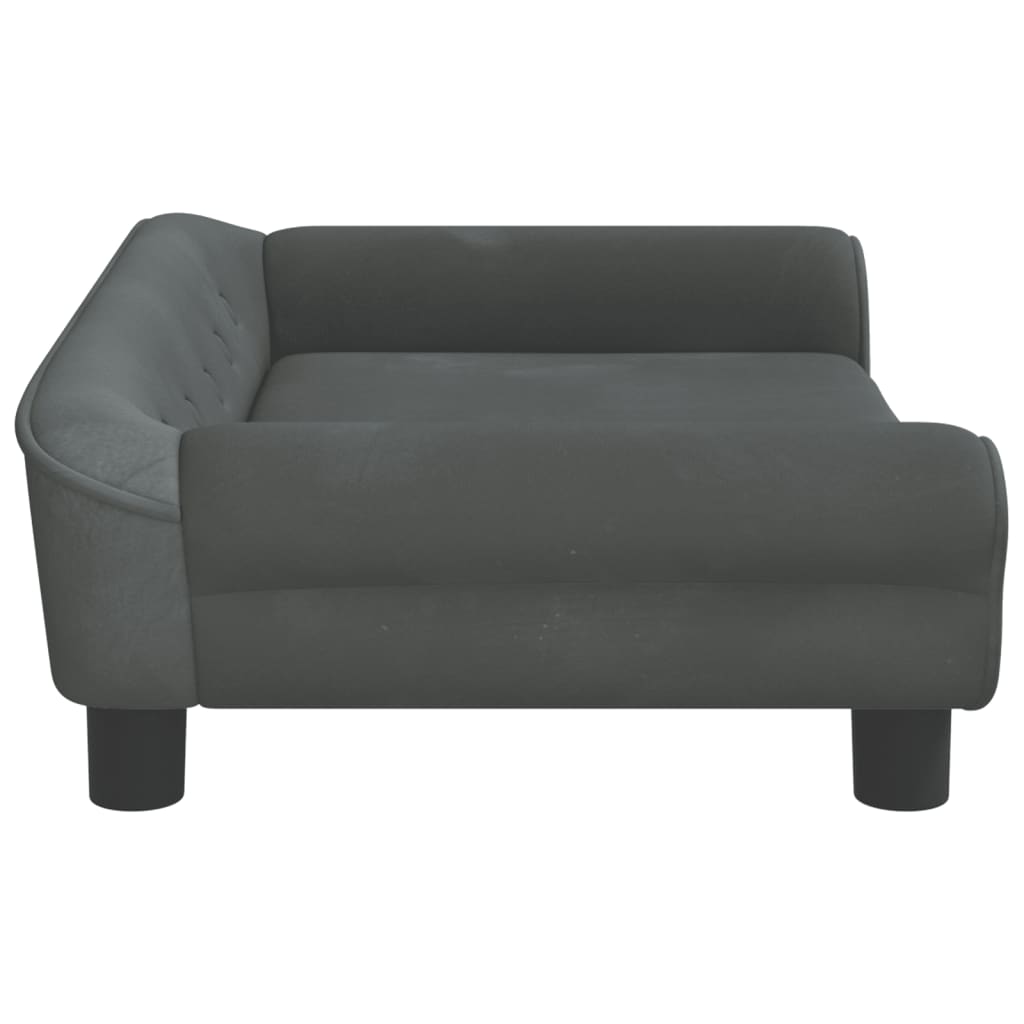 Kindersofa Dunkelgrau 70x45x26 cm Samt