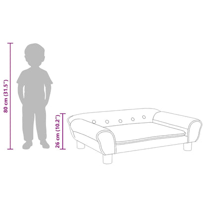 Kindersofa Dunkelgrau 70x45x26 cm Samt