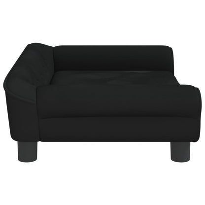 Kindersofa Schwarz 70x45x26 cm Samt