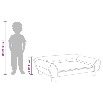 Kindersofa Schwarz 70x45x26 cm Samt