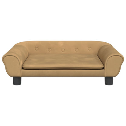 Kindersofa Braun 70x45x26 cm Samt