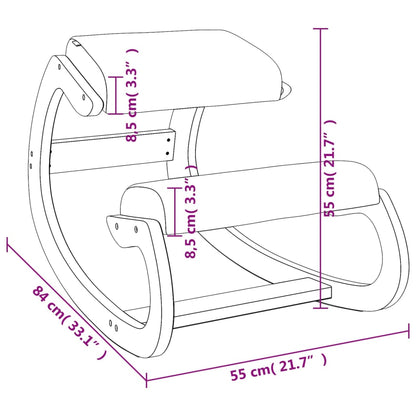 Kniestuhl Braun 55x84x55 cm Birkensperrholz