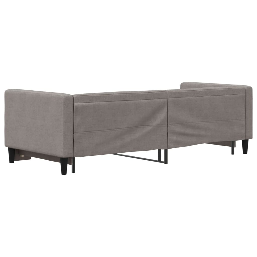 Tagesbett Ausziehbar Taupe 80x200 cm Stoff