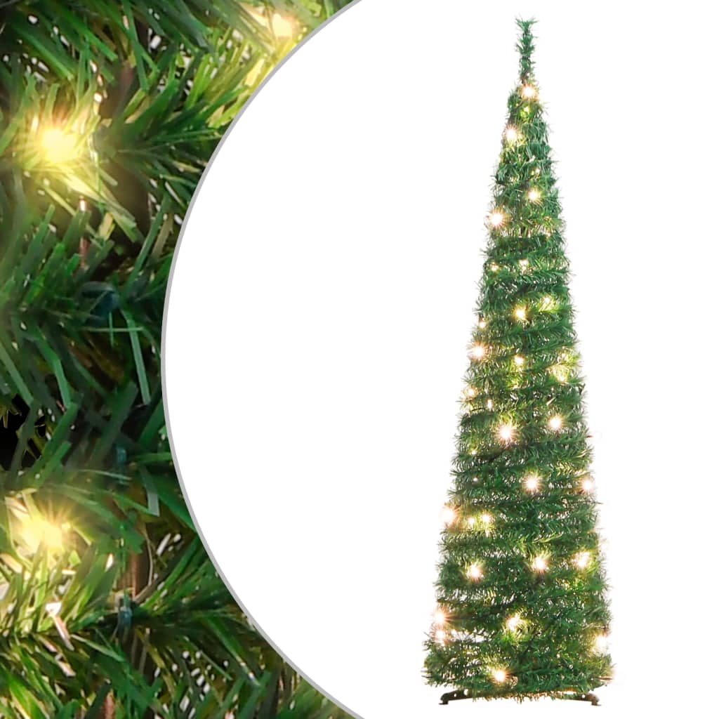 Pop-Up-Weihnachtsbaum Künstlich 50 LEDs Grün 120 cm