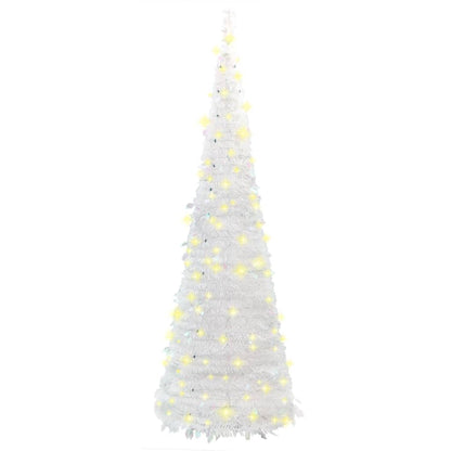 Pop-Up-Weihnachtsbaum Künstlich 50 LEDs Weiß 120 cm