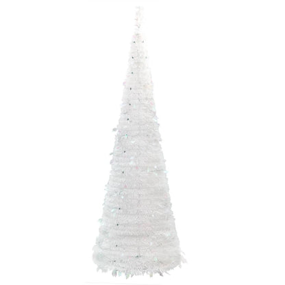 Pop-Up-Weihnachtsbaum Künstlich 100 LEDs Weiß 150 cm