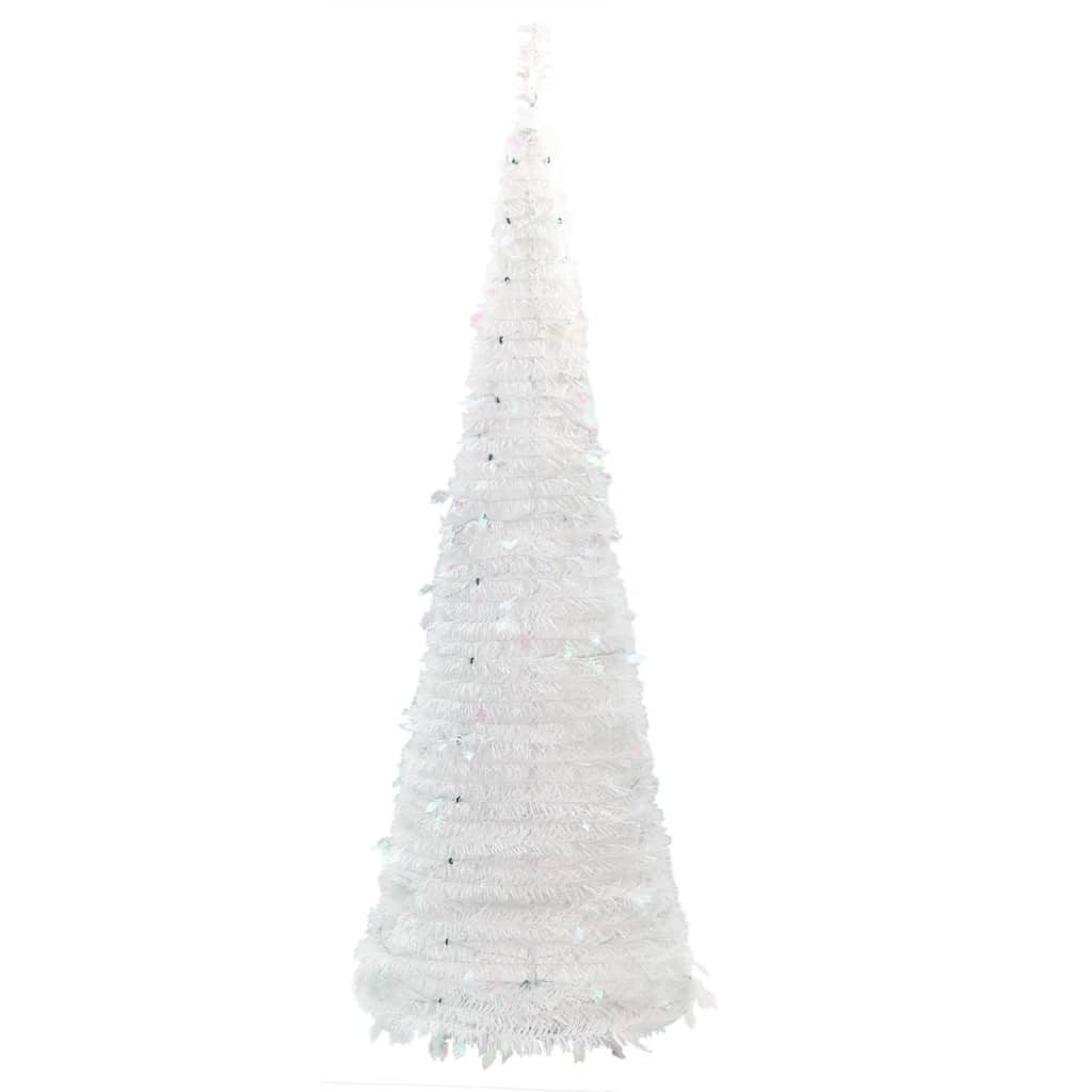 Pop-Up-Weihnachtsbaum Künstlich 150 LEDs Weiß 180 cm