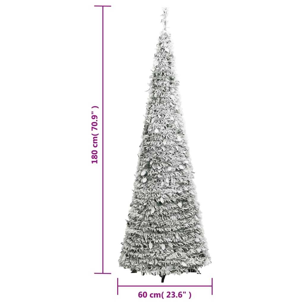 Pop-Up-Weihnachtsbaum Künstlich Beschneit 150 LEDs 180 cm