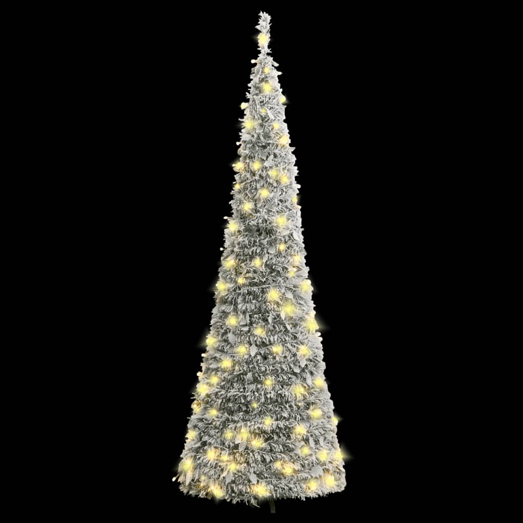 Pop-Up-Weihnachtsbaum Künstlich Beschneit 200 LEDs 210 cm