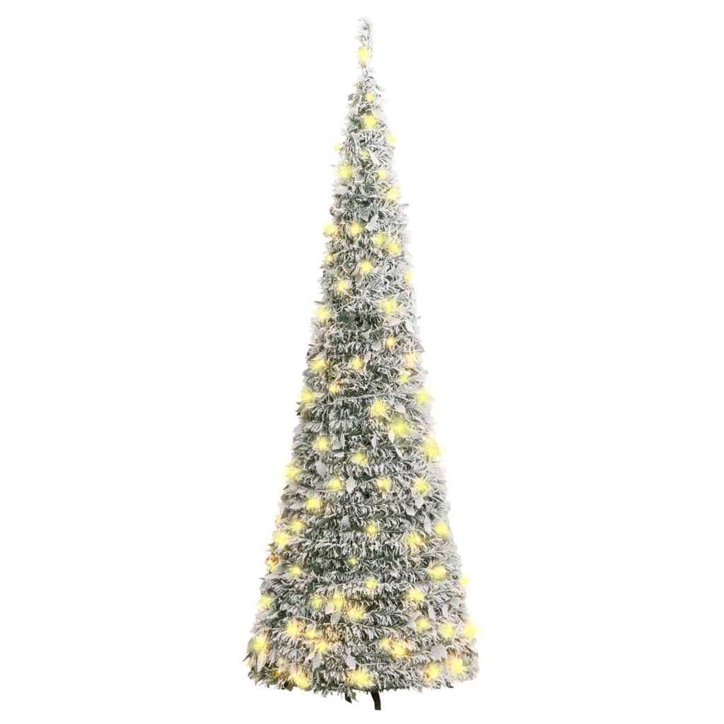 Pop-Up-Weihnachtsbaum Künstlich Beschneit 200 LEDs 210 cm