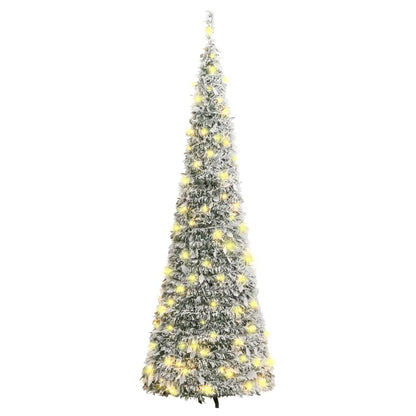 Pop-Up-Weihnachtsbaum Künstlich Beschneit 200 LEDs 210 cm