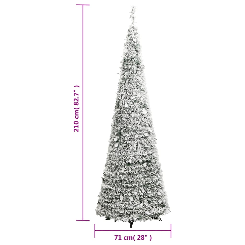 Pop-Up-Weihnachtsbaum Künstlich Beschneit 200 LEDs 210 cm