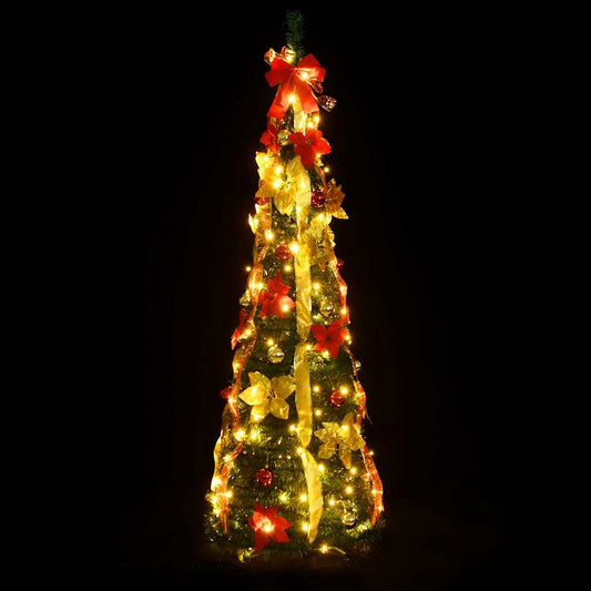 Pop-Up-Weihnachtsbaum Künstlich 50 LEDs Grün 120 cm