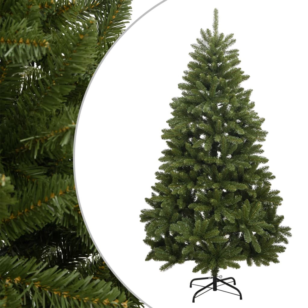 Albero di Natale artificiale, pieghevole, con supporto, verde, 240 cm