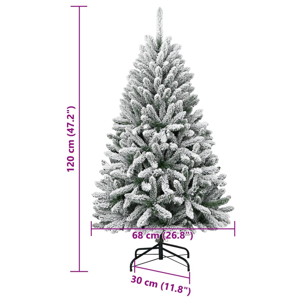 Künstlicher Weihnachtsbaum Klappbar Beschneit 120 cm