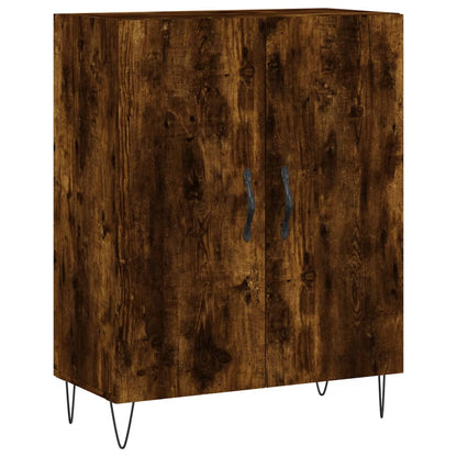 Highboard Räuchereiche 69,5x34x180 cm Holzwerkstoff