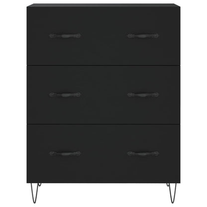 Highboard Schwarz 69,5x34x180 cm Holzwerkstoff