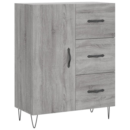 Highboard Grau Sonoma 69,5x34x180 cm Holzwerkstoff