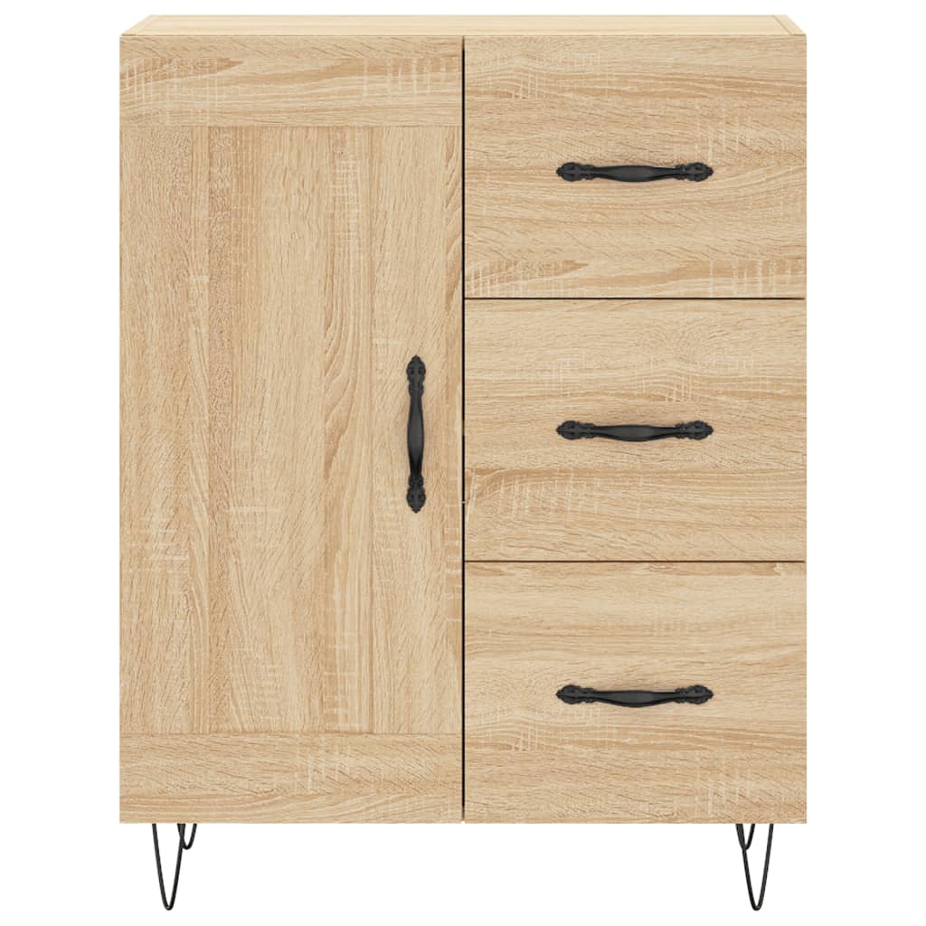 Highboard Sonoma-Eiche 69,5x34x180 cm Holzwerkstoff