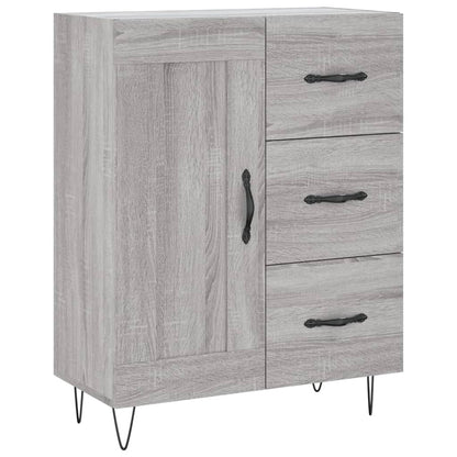 Highboard Grau Sonoma 69,5x34x180 cm Holzwerkstoff