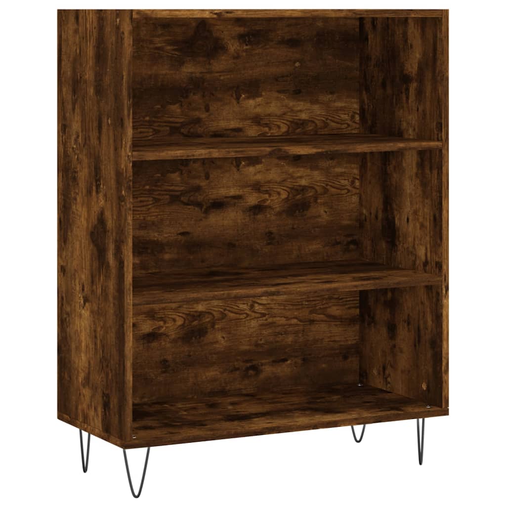 Highboard Räuchereiche 69,5x34x180 cm Holzwerkstoff