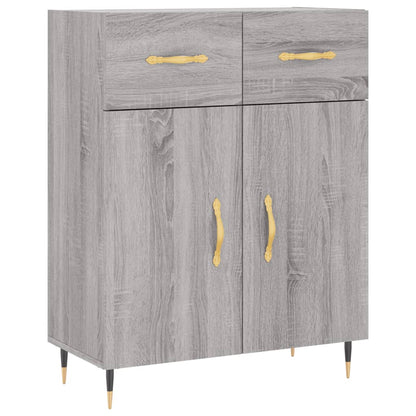 Highboard Grau Sonoma 69,5x34x180 cm Holzwerkstoff