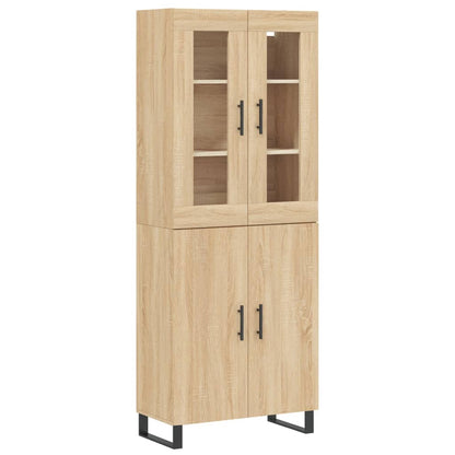 Highboard Sonoma-Eiche 69,5x34x180 cm Holzwerkstoff